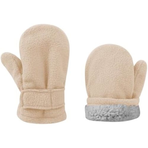 UTTPLL Toddler Mittens Unisex Sherpa Lined Fleece Gloves Winter Warm Easy-On Kids Winter Outdoor Mittens for Baby Boys Girls