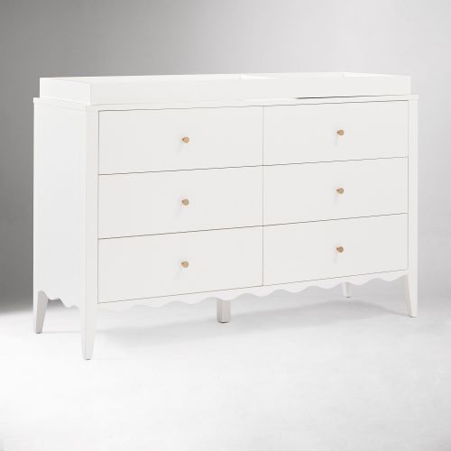 Daisy 6-Drawer Wide Dresser with Removable Topper (55")