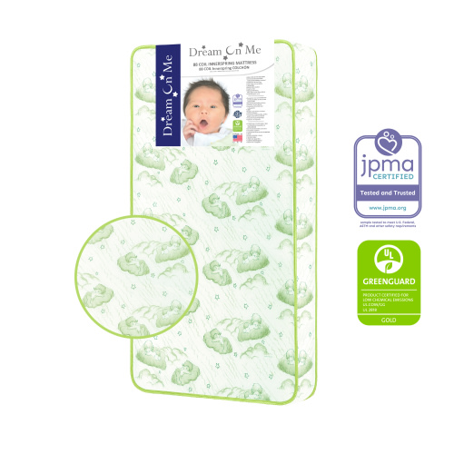 Free Shipping! Dream On Me Twilight Spring Crib and Toddler Bed Mattress, Green