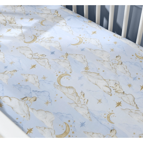 Celestial Unicorn Organic Crib Fitted Sheet