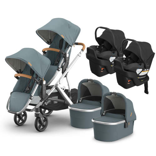 Vista V3 Twin Stroller + Aria V2 Travel System - Callum / With Bassinets / Jake