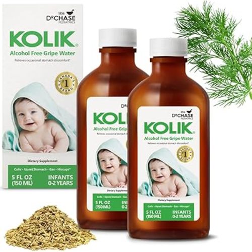 Dr. Chase Kolik Gripe Water for Babies, Alcohol Free Gripe Water for Infant Colic and Gas Relief, Safe and Soothing Colic Baby Relief - 5 Fl Oz (Pack of 2)