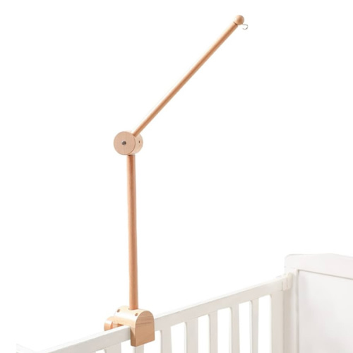 let's make Baby Crib Mobile Arm - Wooden Baby Mobile Crib Holder Height Adjustable for Hanging Baby Crib Attachment for Nursery Decor