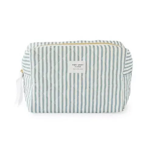 Brands We Love Blue Stripe Large Cosmetic Pouch by Janie and Jack