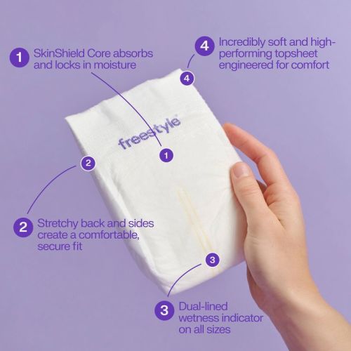 Freestyle Total Chlorine Free 14x Better Absorption Hypoallergenic Baby Diapers - Newborn - 76ct