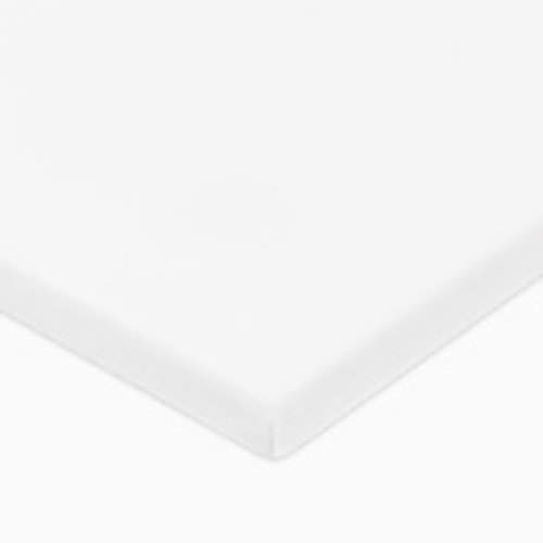 babyletto All-Stages Midi Organic Brushed Cotton Crib Sheet - Bright White