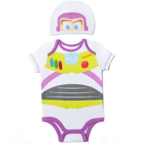 Disney Pixar Toy Story Buzz Lightyear Infant Baby Boys Cosplay Bodysuit and Hat Set 24 Months