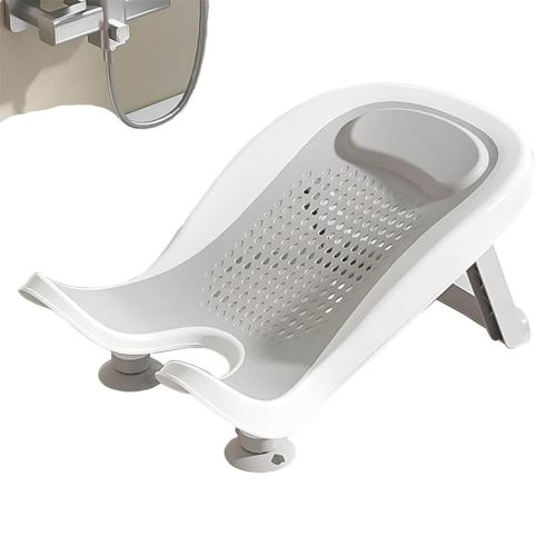 Multifunctional Infant Bath, Lying Down Shower Basin for Home Use, Counter Sink Or Bathtubs Bathtub Shower Bed (Gray)