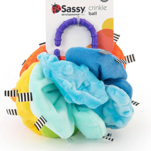 Sassy Crinkle Ball, Sensory Toy, 3+ Months