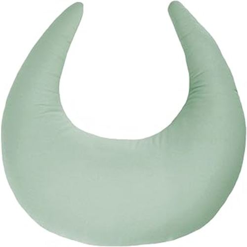 Crescent-Shaped Organic Nursing Pillow Cover Compatible with Snuggle Me,Diswasher Breathable Cotton,Super Soft for Newborn,1PC(No Pillow)