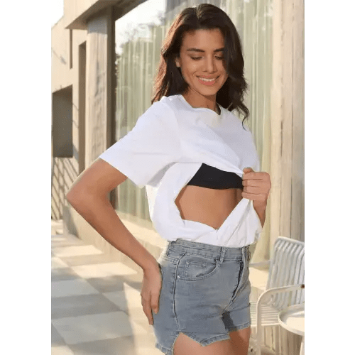 Solid Zipper Nursing T-shirt – Giftifymama