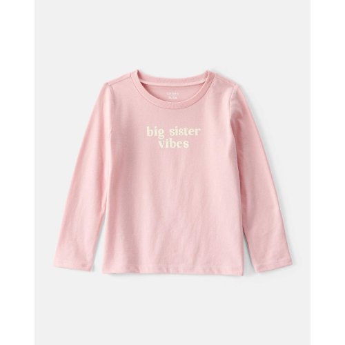 Toddler Girl Big Sister Long-Sleeve Graphic Tee - Pink | Carter's