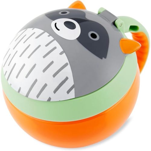 Skip Hop Baby Snack Container, Mealtime Snack Cup, Raccoon