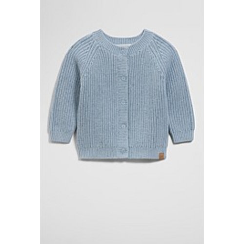 Dusty Blue Rib Knit Cardigan - Sweats | Country Road