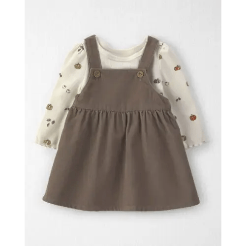 Baby Girl 2-Piece Organic Cotton Corduroy Jumper Set - Little Planet | Carter's