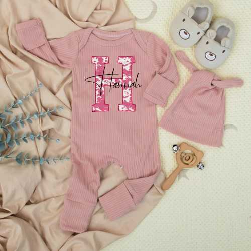 Personalized Western Newborn Outfit, Baby Bodysuit set, Cute Newborn Baby Clothes, Baby Announcement, Country Baby Shower Gift,Baby Girl Set