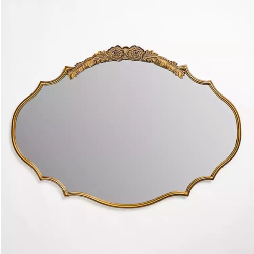 Oval Laura Gold Flower Wall Mirror | Kirklands Home