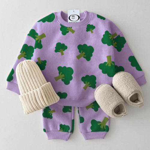 Baby Broccoli 2-piece Purple Set