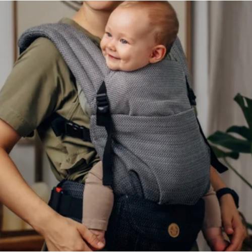 LennyLight Carrier, Standard Size, herringbone weave 100% cotton - LITTLE HERRINGBONE OMBRE GREY