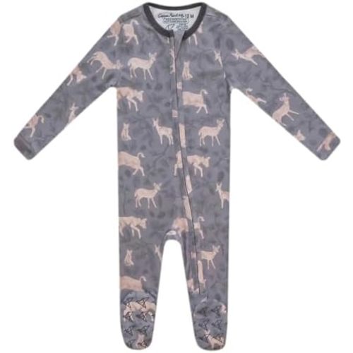 Copper Pearl Baby Zip-Up Footie Pajamas - Soft Stretchy Sleep and Play Footies for Boys and Girls