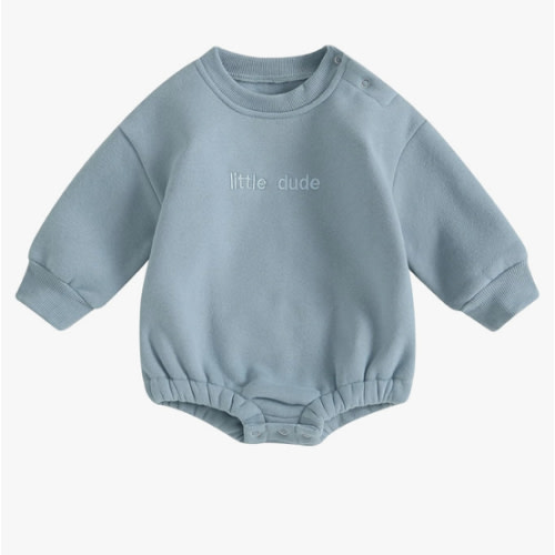 VISGOGO Newborn Infant Baby Boy Girls Oversized Romper Little Dude Sweater Onesie Coming Home Outfit Neutral Clothes