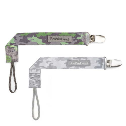 BooginHead Universal Pacifier Clips, Infant Toddler Boys and Girls, Camouflage