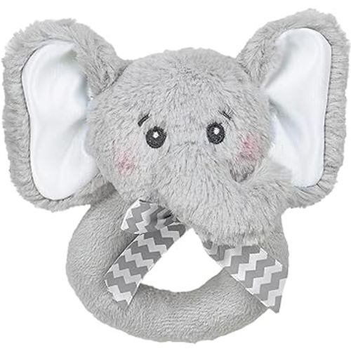 Bearington Collection Baby Lil' Spout, 5.5 in Gray Elephant Plush Stuffed Animal - Baby Elephant Stuff - Newborn Toys