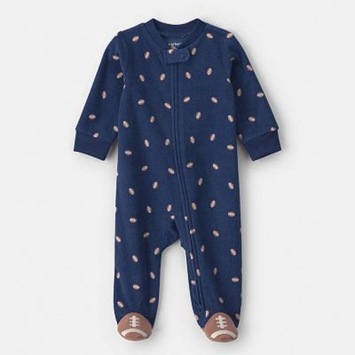 Baby Boy Carter's Fleece 2-Way Zip Sleep & Play Pajamas Size - Newborn