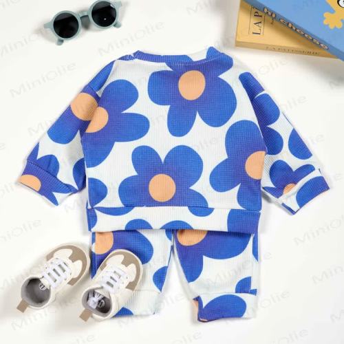 Baby Waffle Blue Flower 2-piece Set – MiniOlie