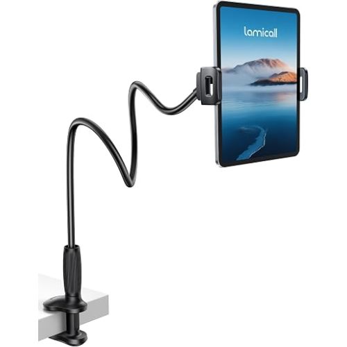 Lamicall Gooseneck Tablet Holder for Bed, Unique Tapered Flexible Arm