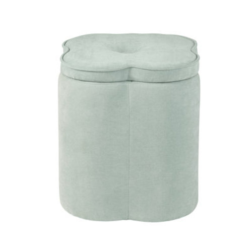 Mercer41 Chenille Flower Ottoman W/ Storage | Wayfair