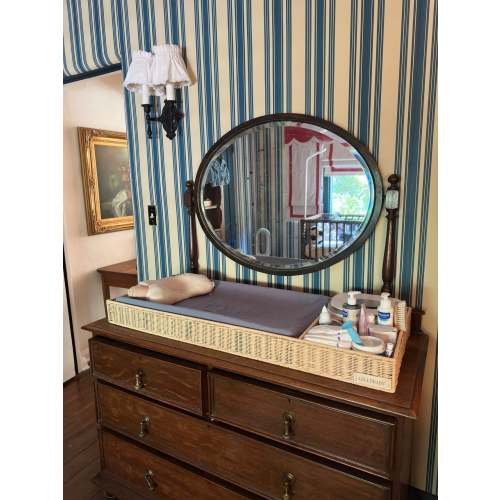 Unicorn Tooth LELLOBABY™ X Hampton BABY-  Rattan Wicker Changing Tray Premier Plus+