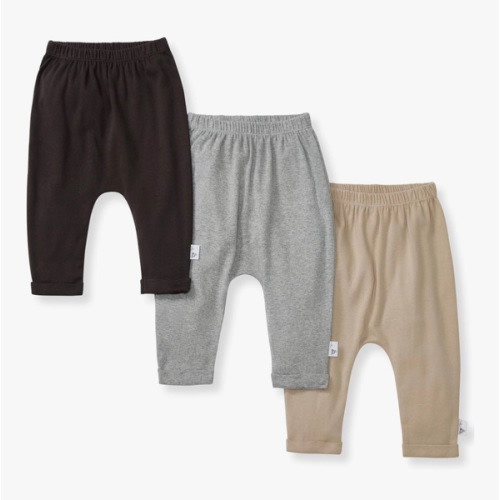 Burt's Bees Baby Unisex Knit NEWBORN infant jogger Pants, 3-Pack Baby Sweatpants, 100% Organic Cotton