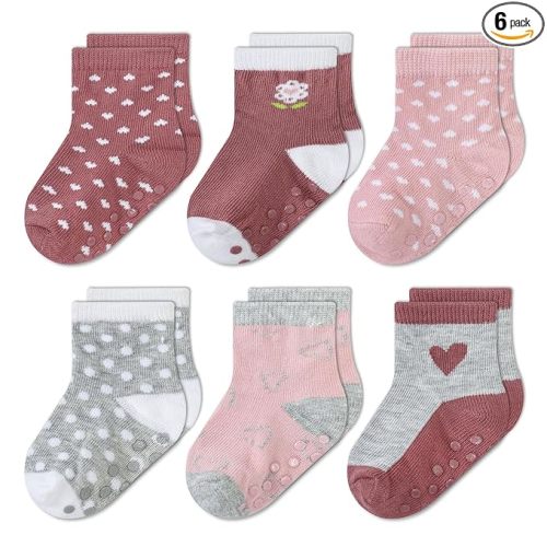 Mother's Choice Organic Cotton Baby Socks 6–12 Months, 6 Pairs Toddler Socks Boys Cotton Socks Soft Hypoallergenic Breathable Gentle On Baby Skin Comfortable Daily Wear Essentials For Newborns