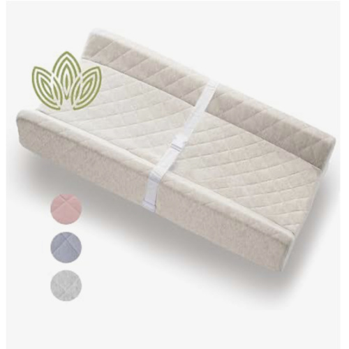 Amazon.com: Organic Cotton Covered Contoured Baby Changing Pad | Waterproof Foam Mattress, Soft, Removable & Washable Cover, Safety Strap, Non-Slip Bottom, Topper for Standard Size Infant Diaper Table & Dresser