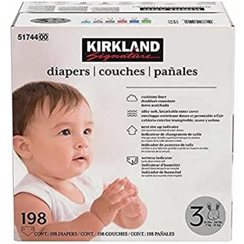 Kirkland Signature Diapers, Size 3 (222-Count)
