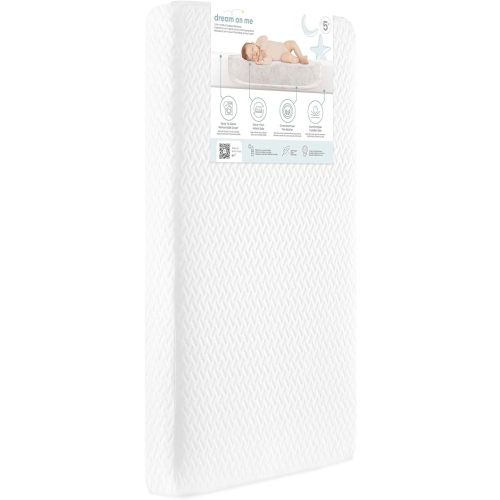Dream On Me Premium 2-in-1 Baby Fairy Crib & Toddler Mattress, Made in USA