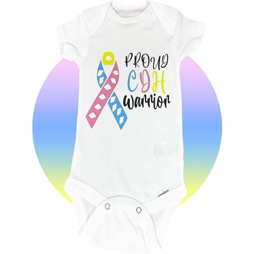 Congenital Diaphragmatic Hernia Awareness Baby Onesies - CDH Warriors Bodysuits - Gifts for CDH Moms - Personalized Onesies for CDH Awareness - Gifts for CDH Surgery - CDH Baby Surgery - NICU Warrior