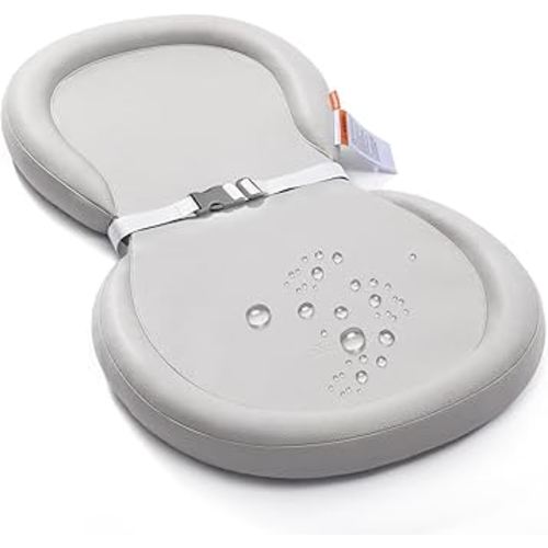 Baby Changing Pad, Soft, Foldable Leather Diaper Changing Pad, Contoured Changing Table Pads for Dresser, Waterproof & Non-Slip Wipeable, 30"X19",Gray