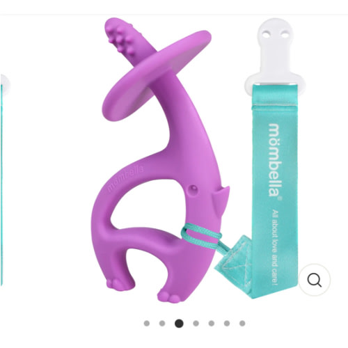Mombella Dancing Elephant Teether Toy For 4 Months Baby With A Free Cl – mombella