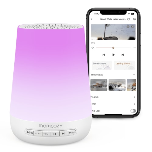 Momcozy Baby Sound Machine, White Noise Machine for Baby Sleeping with Night Light, Toddler Sleep Trainer with 34 Soothing Sounds Machine à Bruit Blanc Intelligent - Walmart.ca