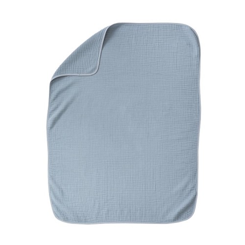 Organic Muslin Baby Blanket - Blue