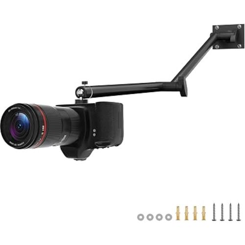 Mippko Articulating Camera Wall Mount with 1/4"-20 Threaded Compatible with DSLR/Security/Webcam/Action/LED Light/CCTV POV Camcorder Cameras,Adjustable Aluminium Alloy Arm Metal Base