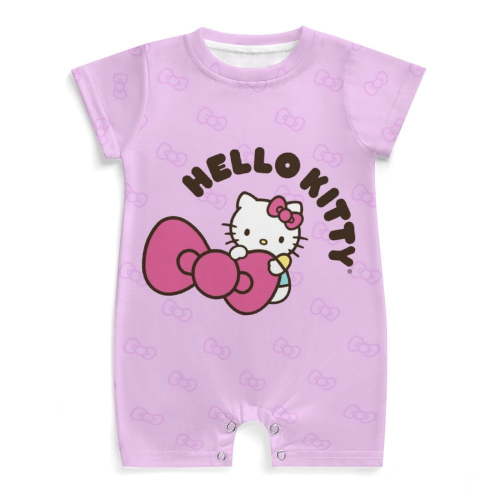 Hello Kitty Baby Boy Girl Romper Short Sleeve Cotton Bodysuit Outfits Jumpsuit Summer One Piece Clothes