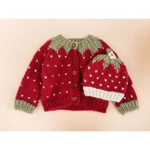 Strawberry Cardigan - The Blueberry Hill | Maisonette