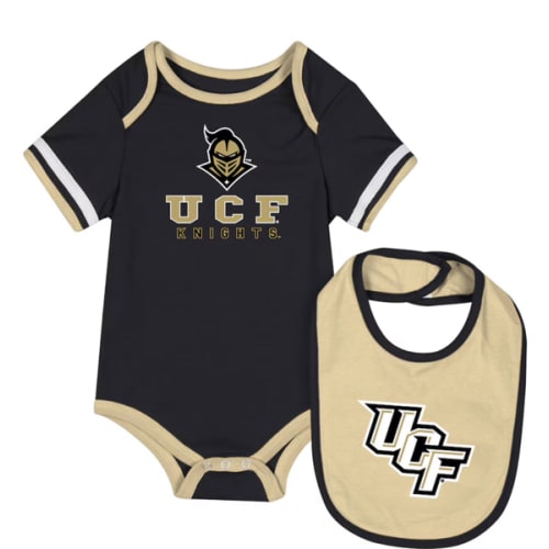 Newborn & Infant Colosseum  Black UCF Knights Bodysuit & Bib Set