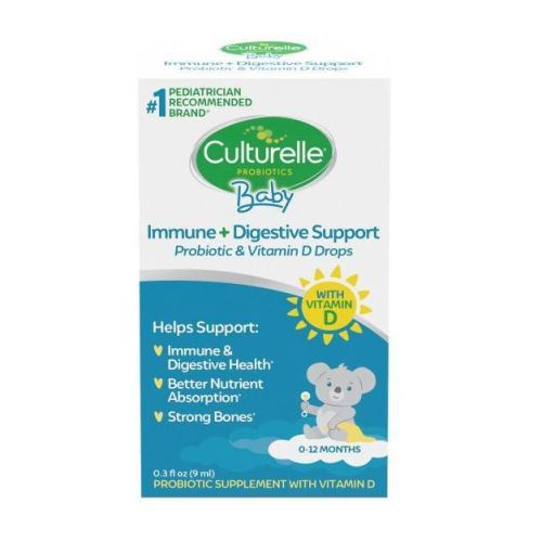 Culturelle Baby Grow + Thrive Probiotics + Vitamin D Drops for Babies and Infants, with Vitamin D - 0.30 fl oz
