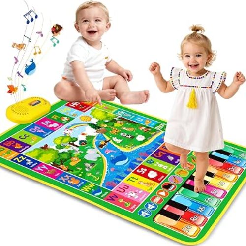 Baby Toys for 1 Year Old Gifts: 3 in 1 Alphabet Animal Piano Music Play Mat