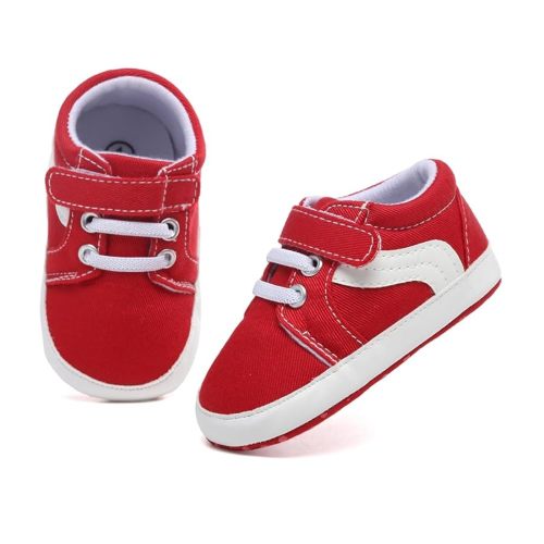 Baby Boys Girls Canvas Sneakers Toddler Non-Slip Soft Sole Newborn Infant Lightweight First Walker Crib Shoes for 0-18 Months