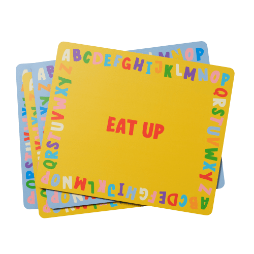 Eat Up! Set of 4 Kids Cork Placemat
